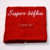 Vyšívaná osuška s nápisom - Super šéfka