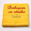 Osuška s nápisom - Ďakujem za všetko