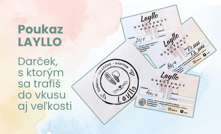 layllo.sk: banner s ponukou darčekových poukazov