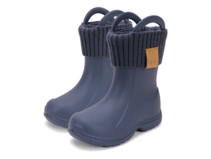 DD.STEP detské chlapčenské gumáky zateplené s vyberateľnou vložkou Royal Blue č.22-23