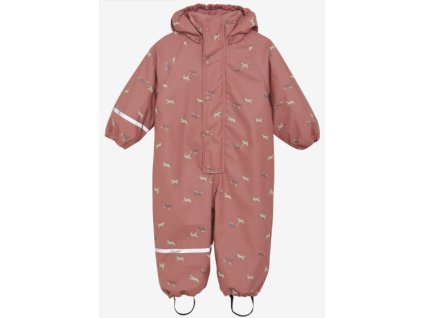 CELAVI detský dievčenský nepremokavý, zateplený overal, Rainwear Ružový koníkový