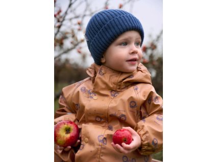 CELAVI detská čiapka pletená z Merino vlny modrá Oceán