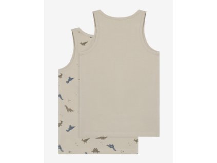 CELAVI detský balvnený chlapčenský nátelník 2ks balenie DINO, farba Béžová