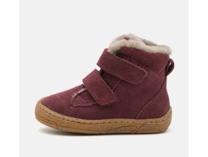 FRODDO detské dievčenské zateplené zimné topánky semišové Bordové MINI SUEDE