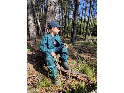 CELAVI detská chlapčenská prechodná prešívaná termo súprava Zelená Borovicová