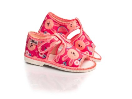 MANÍK papuče 1S dievčenské otvorené farba 336