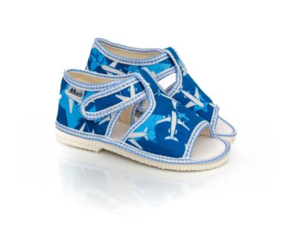 MANÍK papuče 1S chlapčenské otvorené farba 919