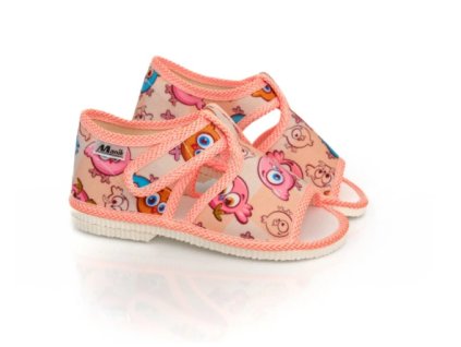 MANÍK papuče 1S dievčenské otvorené farba 317