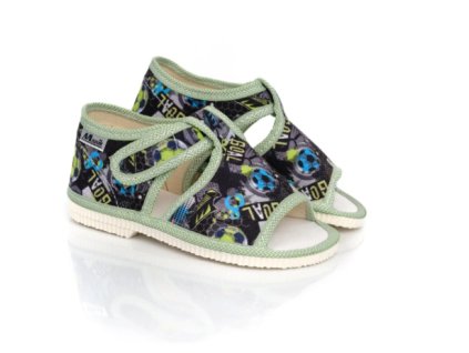 MANÍK papuče 1S chlapčenské otvorené farba 900