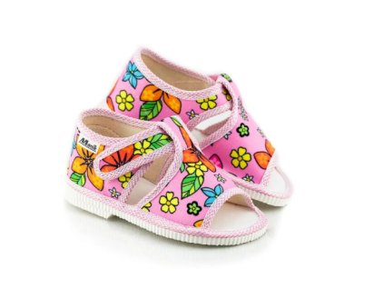 MANÍK papuče 1S dievčenské otvorené farba 330 č.26