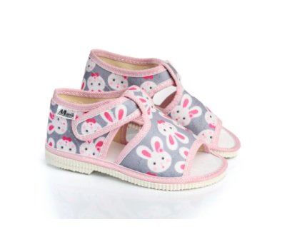 MANÍK papuče 1S dievčenské otvorené farba 309 č.27