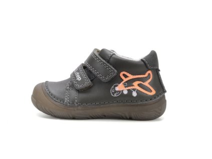 D.D.STEP detské chlapčenské prechodné kožené topánky fosforová podr. KHAKI Fosfor, *082