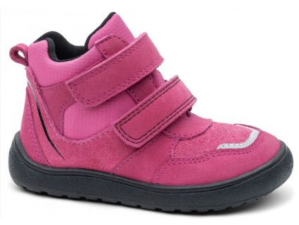 PROTETIKA detské dievčenské prechodné kožené topánky BAREFOOT BANET Fuxia