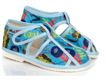 MANÍK papuče 2S chlapčenské otvorené farba 945