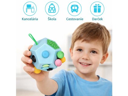 Senzorická antistresová hračka FIDGET pre rozvoj jemnej motoriky Black & Orange