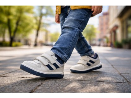 PROTETIKA detské chlapčenské prechodné kožené topánky DERO white