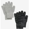 CELAVI detské pletené chlapčenské rukavice 2ks balenie REFLEX Šedo-Čierne