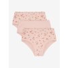 CELAVI detské bavlnené dievčenské nohavičky 3ks balenie FLOWERS, farba Rúžová