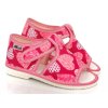 MANÍK papuče 1S dievčenské otvorené farba 337