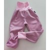Dievčenské softshelove flisom zateplene nohavice farba Ružová č.98/104