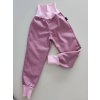 Dievčenské softshelove nohavice zateplene barančekom farba Pudrovo ružová