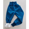 Chlapčenské softshelove nohavice zateplene barančekom farba Tyrkys