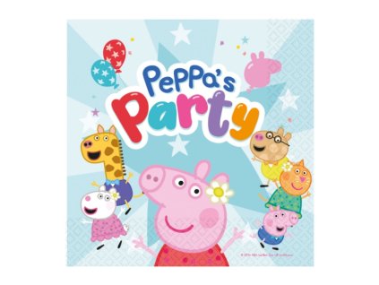 0025631 papirove ubrousky prasatko peppas party 16 ks 625