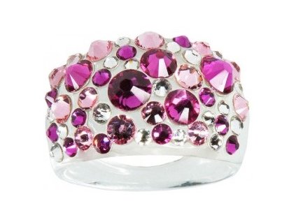 Prsten LEVIEN BY SWAROVSKI Bubble FUGHSIA RBB59FUC