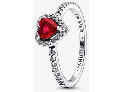 prsten pandora model cervene srdce 198421c02 52