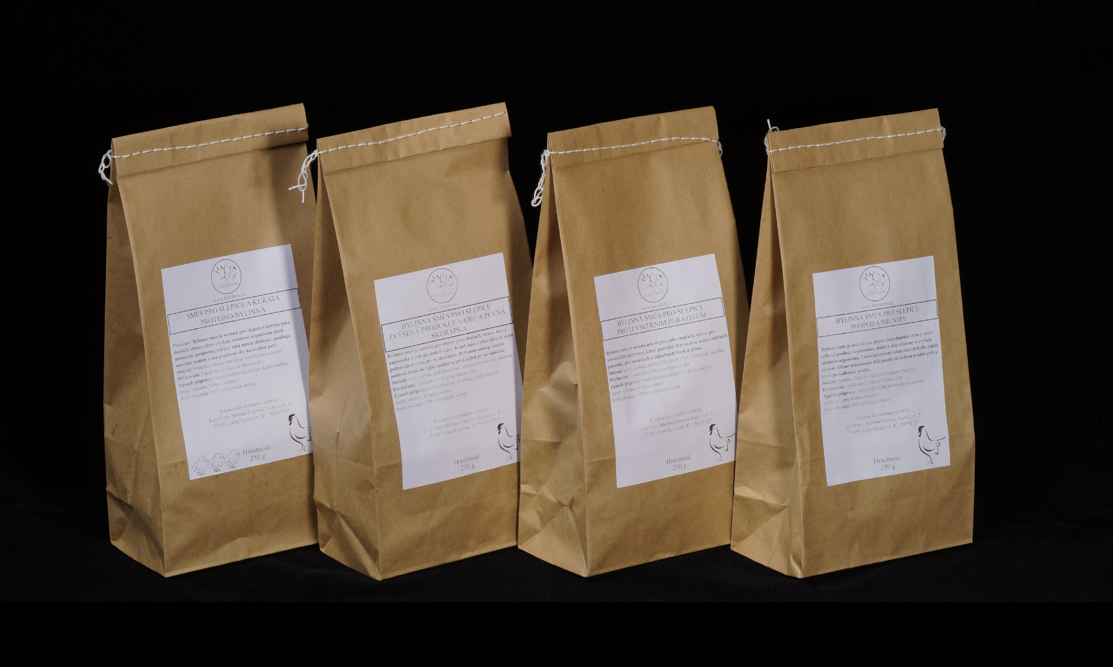 Startovací balíček pro slepice (4ks směsí po 250g)