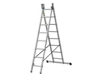 Dvojdielny viacúčelový rebrík VHR H 2x9 priečok