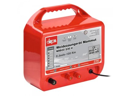 DEMA Elektrický ohradník 12 V 2,5 J do 10000 V Mammut A1200 LED 31240D