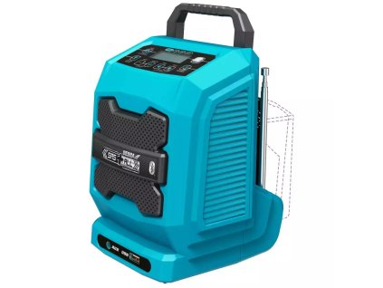 Akumulátorové Bluetooth rádio, USB port 18V, DEDRA SAS+ALL DED7005