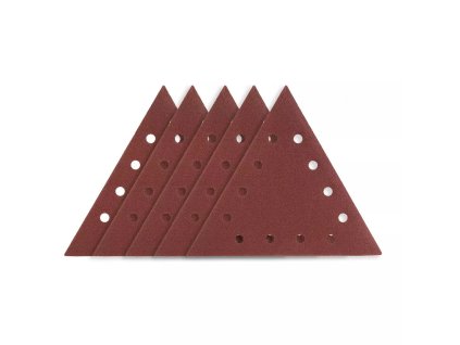 Brúsny papier na suchý zips K80,K120, K180, trojuholníkový s 12 otvormi, 5 ks na brúsku 59G264 54H032 GRAPHITE