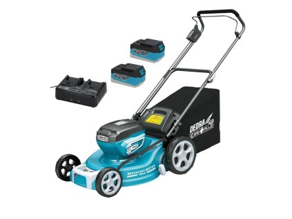 Akumulátorová kosačka 2x18V DEDRA SAS+ALL DED6997X-2A5 + 2x akumulátor DED7035 a nabíjačka DED7038V