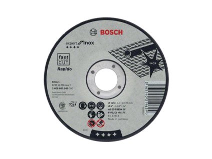 Rezací kotúč Bosch Standard for Inox rovný, hr. 1 mm, pr. 125 mm - 2608603171