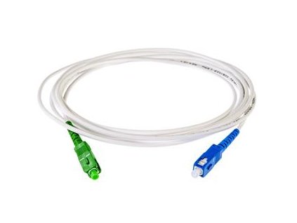 sc apc sc upc flexi opticky patch cord g 657b3 2mm 0 5m bily simplex i5648