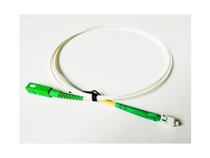 sc apc lc apc flexi opticky patch cord g 657b3 2mm 0 5m bily simplex i5749