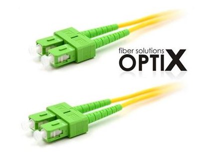 Optický patch cord Optix 9/125 OS2 SC-SC APC-APC duplex 1,8mm