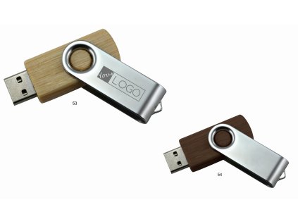 USB Flash disk Flash 03 wood - 16 GB (Varianta 53 - světlé dřevo)