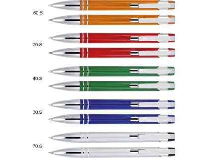 Sada hliníkové kuličkové pero Taur (Varianta 60 - oranžová)