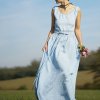 Boho maxi šaty Sky Blue V (Le Mi)