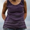 Lněný top fialový s krajkou I (Le Mi)