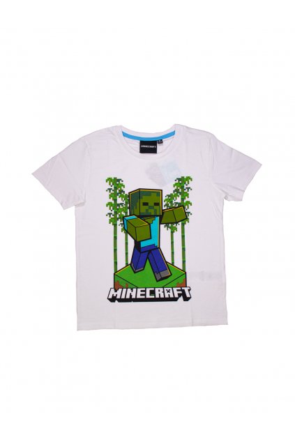 MINECRAFT chlapecké tričko Zombie BÍLÉ