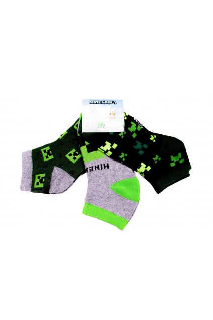 minecraft chlapecke ponozky creeper 3 pack