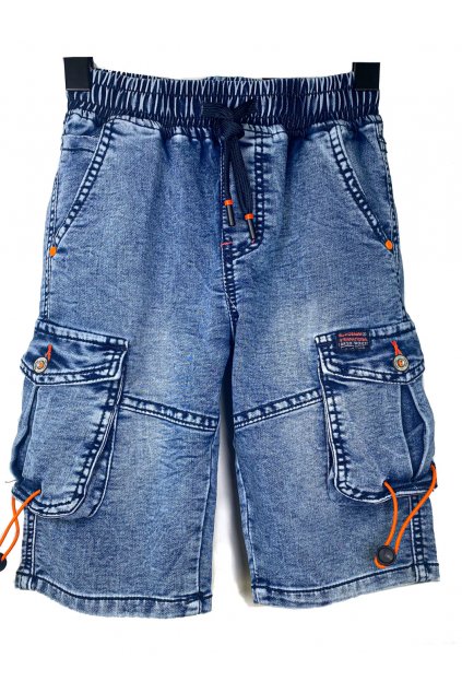 FASHION CARGO chlapecké džínové kraťasy MODRÉ