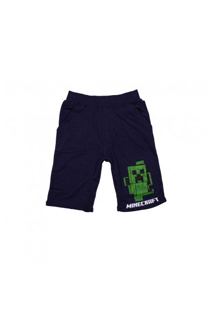 MINECRAFT chlapecké kraťasy CREEPER TMAVĚ MODRÉ