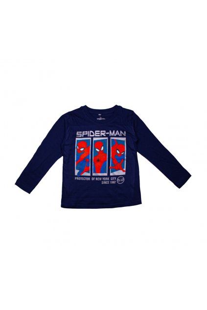 SPIDER-MAN tričko s dlouhým rukávem MODRÉ