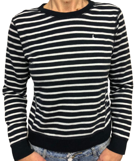 JACK WILLS dámská mikina modrá/bílá Velikost: 40