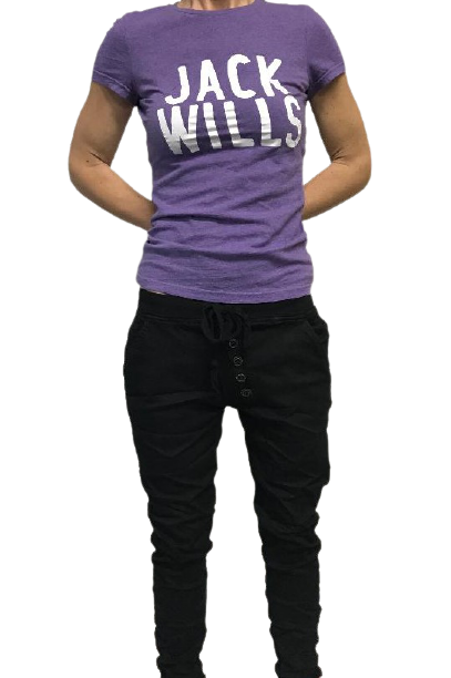 JACK WILLS KILBY TEE PURPLE Velikost: 40